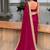 Maroon embellished embroidered satin saree