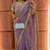 Lavender embellished satin saree