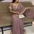 Lavender embellished satin saree
