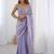 Lavender ethnic motifs embroidered bagh saree