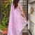 Lavender floral embroidered designer tussar saree