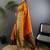 Orange orange banarasi silk zari meenakari weaving saree with contrast blouse piece