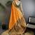 Orange orange banarasi silk zari meenakari weaving saree with contrast blouse piece