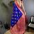 Blue blue banarasi silk zari meenakari weaving saree with contrast blouse piece