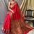 Red red silk blend woven design sarees