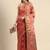 Pink ethnic motifs zari organza banarasi saree