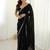 Black ethnic motifs embroidered bagh saree