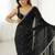 Black ethnic motifs embroidered bagh saree