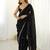 Black ethnic motifs embroidered bagh saree