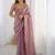 Lavender ethnic motifs embroidered bagh saree