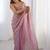 Lavender ethnic motifs embroidered bagh saree