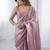 Lavender ethnic motifs embroidered bagh saree