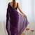 Purple ethnic motifs embroidered bagh saree