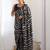 Black embellished sequinned heavy work saree