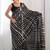 Black embellished sequinned heavy work saree
