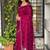 Maroon floral embroidered designer tussar saree