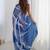 Blue sequinned pure chiffon saree