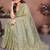 Green embellished embroidered net heavy work saree