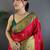 Magenta magenta banarasi silk zari meenakari weaving saree with contrast blouse piece