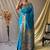 Blue blue silk blend woven design sarees