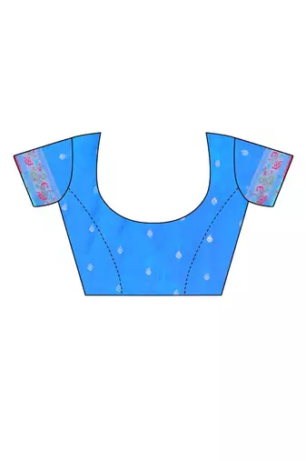 Blue blue silk blend woven design sarees