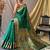 Green green silk blend woven design sarees