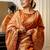 Orange woven design saree with unstitched blouse piece