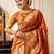 Orange woven design saree with unstitched blouse piece