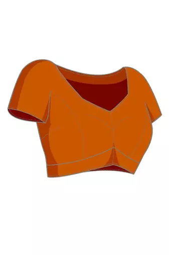 Orange woven design saree with unstitched blouse piece