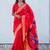 Red ethnic motifs woven design zari designer paithani saree