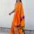 Orange woven design silk blend paithani saree