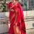 Pink ethnic motifs woven design zari paithani saree