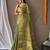 Teal woven design zari tissue saree