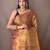 Purple woven design zari tissue saree with unstitched blouse piece