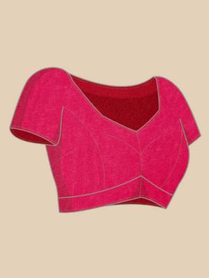 Pink woven design zari tissue saree 4