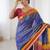 Blue bandhani zari pure cotton bandhani saree