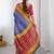 Blue bandhani zari pure cotton bandhani saree