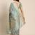 Blue embroidered floral mysore silk saree