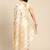 Cream floral embroidered silk cotton mysore silk saree