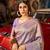 Purple ethnic motifs woven design saree