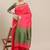 Pink fuchsia pink & gold-toned woven design silk cotton banarasi saree