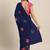 Navy blue navy blue embroidered pure georgette saree