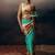 Multicolor floral satin saree