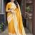 Yellow batik chanderi saree
