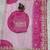 Pink bandhani embroidered silk blend heavy work saree