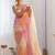 Pink floral embroidered saree with blouse