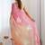 Pink floral embroidered saree with blouse