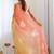 Yellow floral embroidered saree with unstitched blouse piece