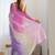 Pink floral embroidered saree with unstitched blouse piece