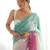 White floral embroidered saree with unstitched blouse piece